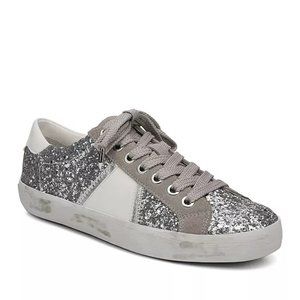 Sam Edelman Baylee Silver Glitter Sneakers